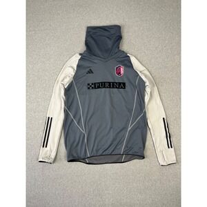 St Louis City SC Jersey Mens XL Gray Adidas Trio 23 Pro Cold.RDY Warm Up Shirt